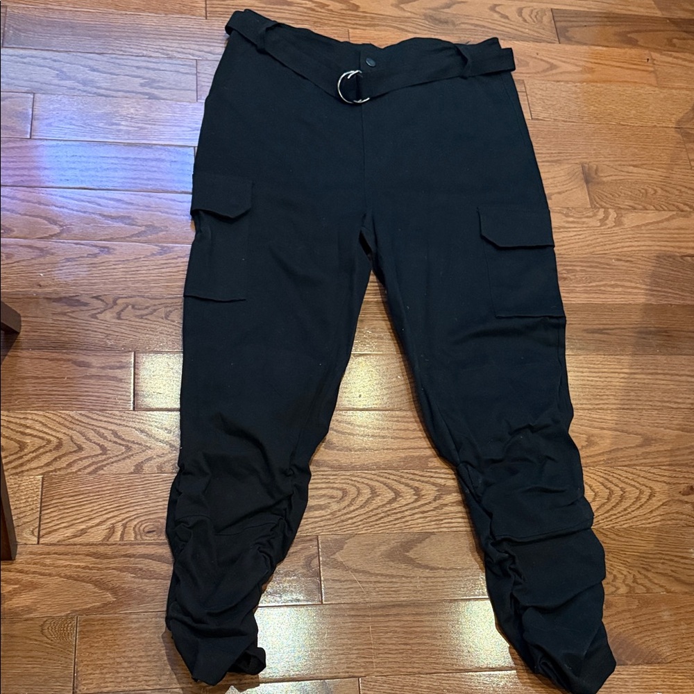 Revamped Black Trousers with Belt